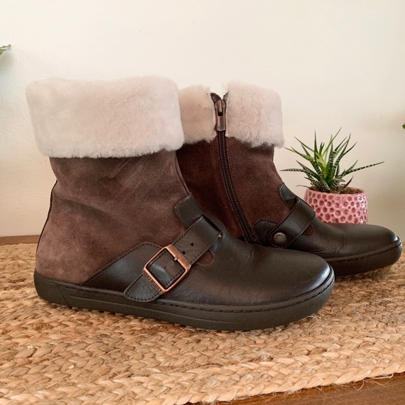 birkenstock shearling boots